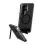 Capa PanzerGlass CARE™ Urban Explorer para Samsung Galaxy S26 Ultra — cobertura transparente com suporte preto e suporte Qi