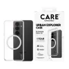 Capa PanzerGlass CARE™ Urban Explorer para Samsung Galaxy S26 — cobertura transparente com suporte Qi branco
