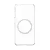 Capa PanzerGlass CARE™ Urban Explorer para Samsung Galaxy S26 — cobertura transparente com suporte Qi branco