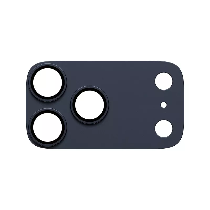 Vidro protetor de câmara PanzerGlass Fender Deep Blue para iPhone 17 Pro Max, silicone, resistente a riscos e choques