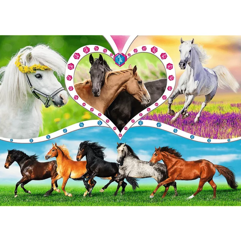 Trefl Puzzle 200 peças, Cavalos bonitos (13248)