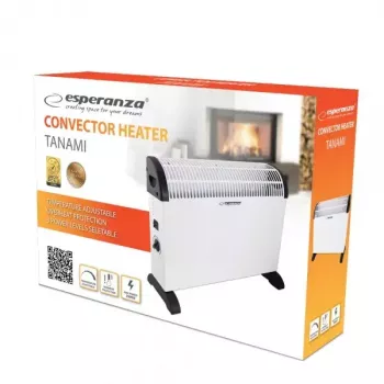 Termoventilador convector elétrico ESPERANZA EHH008 — 2000 W, 3 níveis de potência, termostato regulável, branco