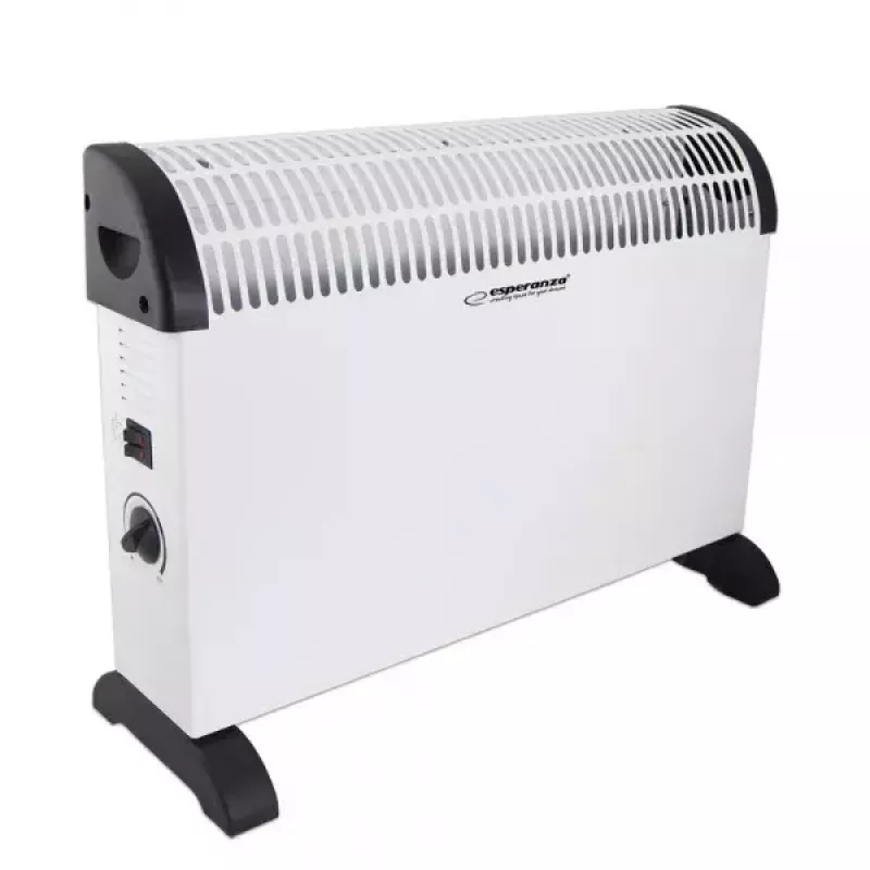 Termoventilador convector elétrico ESPERANZA EHH008 — 2000 W, 3 níveis de potência, termostato regulável, branco