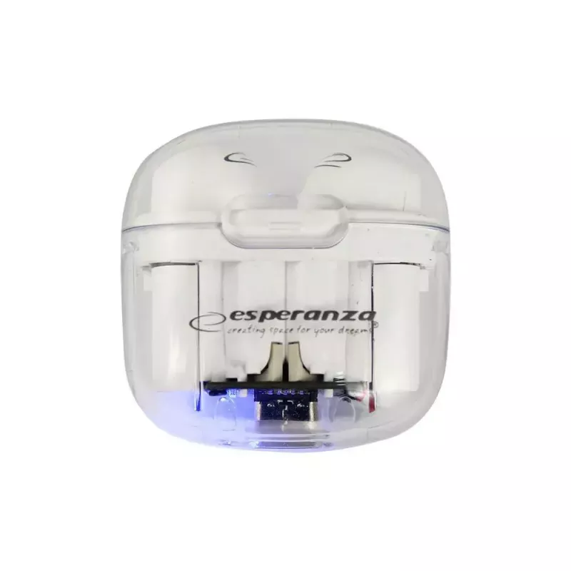 Auscultadores in-ear sem fios ESPERANZA EH237W — Bluetooth 5.3, controlo tátil, bateria 3–4 h, branco