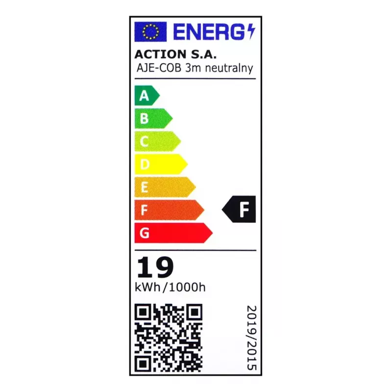 Fita LED universal ActiveJet AJE-COB 3 m branco neutro 1850 lm 19 W IP20