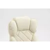 Cadeira giratória ActiveJet YK7416 — cadeira giratória ergonómica, pele ecológica bege, estrutura metálica, encosto acolchoado, apoio para os pés
