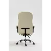Cadeira giratória ActiveJet YK7416 — cadeira giratória ergonómica, pele ecológica bege, estrutura metálica, encosto acolchoado, apoio para os pés