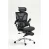 Cadeira de escritório ergonómica ActiveJet YK848 — assento e encosto em malha, preta, encosto 50,5×57 cm, largura do assento 48,5 cm
