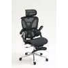 Cadeira de escritório ergonómica ActiveJet YK848 — assento e encosto em malha, preta, encosto 50,5×57 cm, largura do assento 48,5 cm