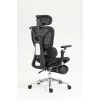 Cadeira de escritório ergonómica ActiveJet YK848 — assento e encosto em malha, preta, encosto 50,5×57 cm, largura do assento 48,5 cm