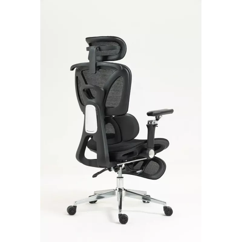 Cadeira de escritório ergonómica ActiveJet YK848 — assento e encosto em malha, preta, encosto 50,5×57 cm, largura do assento 48,5 cm
