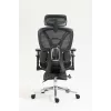 Cadeira de escritório ergonómica ActiveJet YK848 — assento e encosto em malha, preta, encosto 50,5×57 cm, largura do assento 48,5 cm