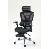 Cadeira de escritório ergonómica ActiveJet YK848 — assento e encosto em malha, preta, encosto 50,5×57 cm, largura do assento 48,5 cm