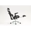 Cadeira de escritório ergonómica ActiveJet YK848 — assento e encosto em malha, preta, encosto 50,5×57 cm, largura do assento 48,5 cm