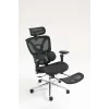 Cadeira de escritório ergonómica ActiveJet YK848 — assento e encosto em malha, preta, encosto 50,5×57 cm, largura do assento 48,5 cm