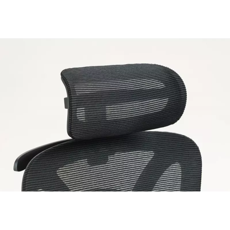 Cadeira de escritório ergonómica ActiveJet YK848 — assento e encosto em malha, preta, encosto 50,5×57 cm, largura do assento 48,5 cm