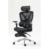 Cadeira de escritório ergonómica ActiveJet YK848 — assento e encosto em malha, preta, encosto 50,5×57 cm, largura do assento 48,5 cm