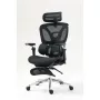 Cadeira de escritório ergonómica ActiveJet YK848 — assento e encosto em malha, preta, encosto 50,5×57 cm, largura do assento 48,5 cm