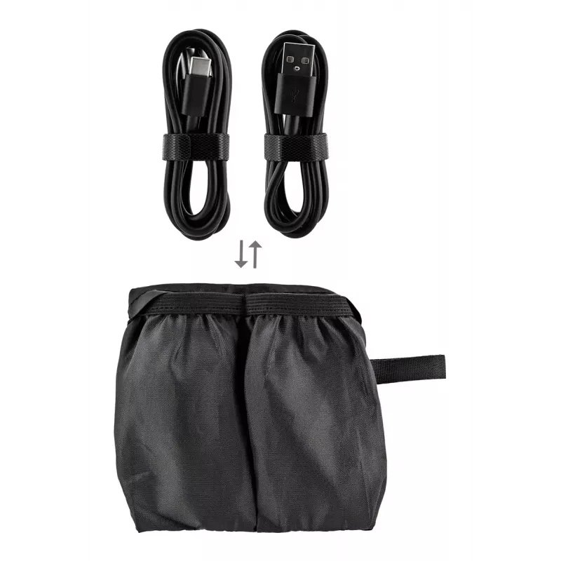 Aparelho de massagem por compressão para drenagem linfática das pernas ActiveJet ACM-PLUS-A1 S – alimentado por bateria 25 W, bateria integrada, 330×840×60 mm, preto/laranja