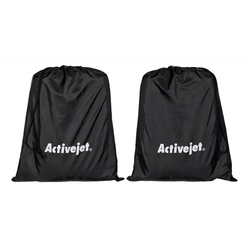 Aparelho de massagem por compressão para drenagem linfática das pernas ActiveJet ACM-PLUS-A1 S – alimentado por bateria 25 W, bateria integrada, 330×840×60 mm, preto/laranja