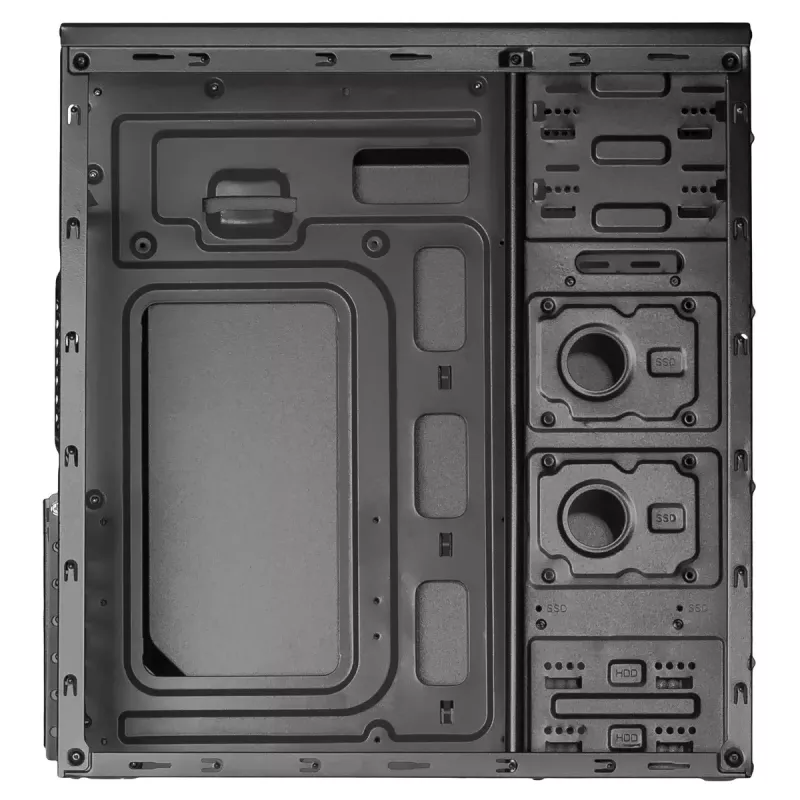 Caixa de PC Midi-Tower Akyga AK939BL, ATX / Micro-ATX / Mini-ITX, 2x USB 2.0, sem fonte de alimentação, preto