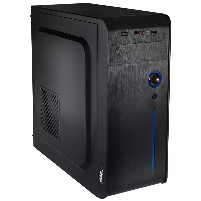 Caixa de PC Midi-Tower Akyga AK939BL, ATX / Micro-ATX / Mini-ITX, 2x USB 2.0, sem fonte de alimentação, preto