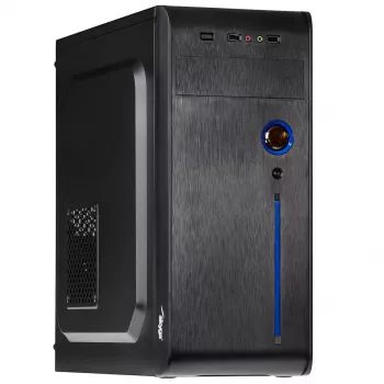 Caixa de PC Midi-Tower Akyga AK939BL, ATX / Micro-ATX / Mini-ITX, 2x USB 2.0, sem fonte de alimentação, preto