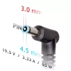 Fonte de alimentação para portátil Akyga AK-ND-58 19,5 V / 3,34 A, 65 W, ficha 4,5 x 3,0 mm com pino, para Dell