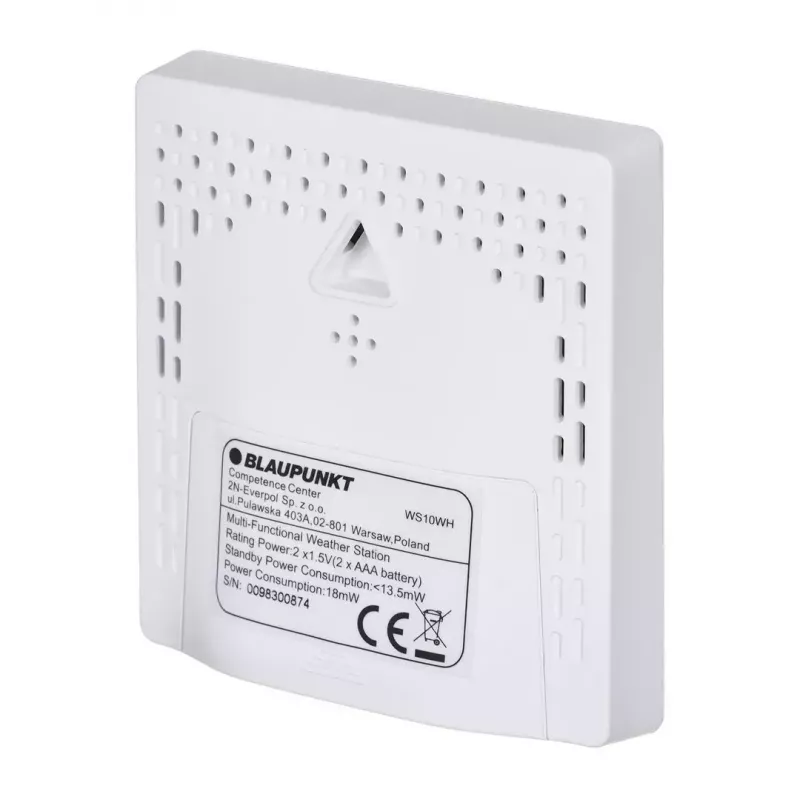 Estação meteorológica BLAUPUNKT WS10WH – monitor sem fios de temperatura e humidade interior/exterior