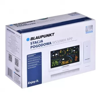 Estação meteorológica BLAUPUNKT WS50WH com app, monitorização sem fios de temperatura interior/exterior