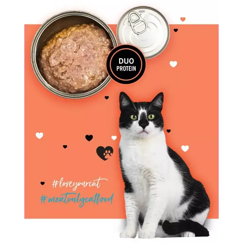 Comida húmida para gatos 3coty peru com pato 80 g saco — comida húmida completa sem cereais para gatos adultos