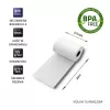 Rolos térmicos para caixa QOLTEC 57 x 30 mm 55 g/m² sem BPA, núcleo 17 mm, 10 unid.