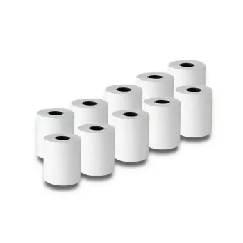 Rolos térmicos para caixa QOLTEC 57 x 30 mm 55 g/m² sem BPA, núcleo 17 mm, 10 unid.