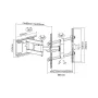 Suporte de parede para TV Cabletech LEC-UCH0205 para ecrãs de 37–70 polegadas, VESA 600x400, carga máx. 60 kg, preto