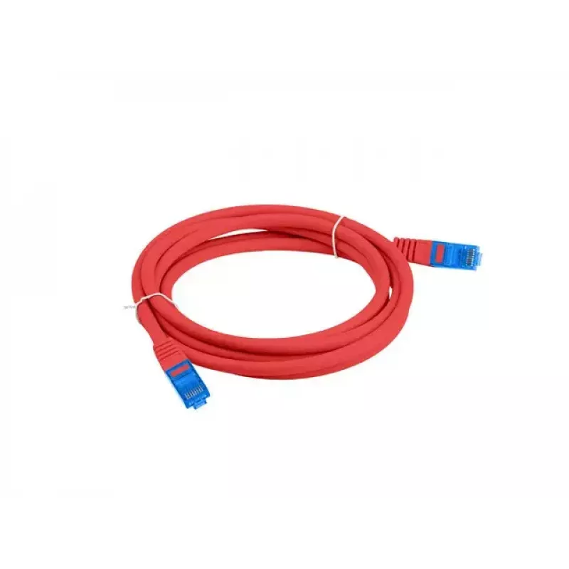 Cabo de rede LANBERG RJ-45 Cat6a PCF6A-10CC-0100-R, 1 m, S/FTP, CCA, LSZH, vermelho
