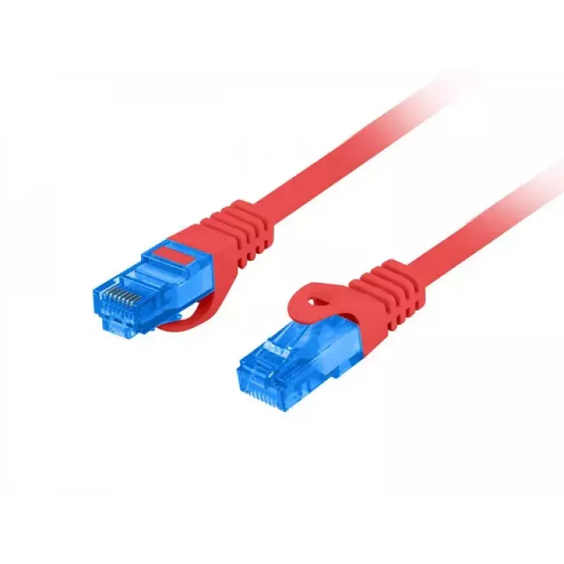 Cabo de rede LANBERG RJ-45 Cat6a PCF6A-10CC-0100-R, 1 m, S/FTP, CCA, LSZH, vermelho
