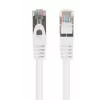 Cabo de patch Ethernet LANBERG PCF6-20CC-0100-W Cat6 U/UTP 1 m, condutor CCA, 250 MHz, branco