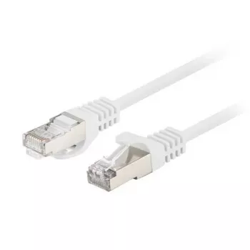 Cabo de patch Ethernet LANBERG PCF6-20CC-0100-W Cat6 U/UTP 1 m, condutor CCA, 250 MHz, branco