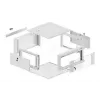 Armário de rede de 19 polegadas 4U para montagem na parede LANBERG WAFA-5604-10S, 600 mm de profundidade, cinzento, porta de vidro (dobrável)