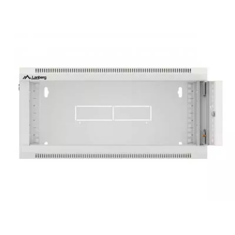 Armário de rede de 19 polegadas 4U para montagem na parede LANBERG WAFA-5604-10S, 600 mm de profundidade, cinzento, porta de vidro (dobrável)