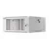 Armário de rede de 19 polegadas 4U para montagem na parede LANBERG WAFA-5604-10S, 600 mm de profundidade, cinzento, porta de vidro (dobrável)