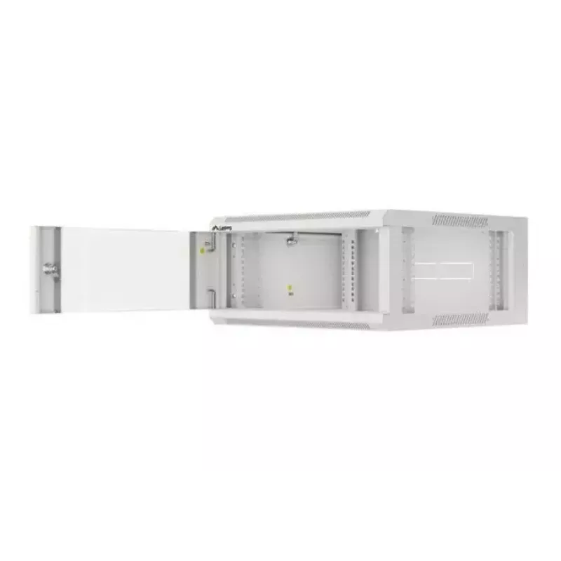 Armário de rede de 19 polegadas 4U para montagem na parede LANBERG WAFA-5604-10S, 600 mm de profundidade, cinzento, porta de vidro (dobrável)