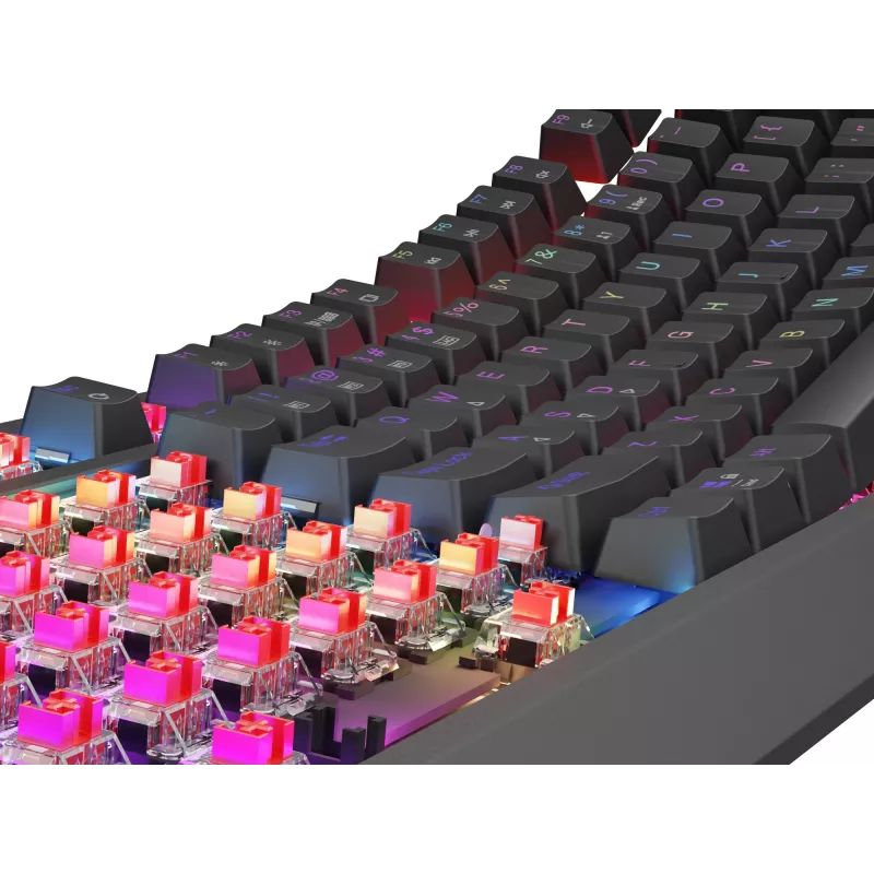 Teclado gaming GENESIS Thor 230 TKL USB + RF Wireless + Bluetooth QWERTZ preto