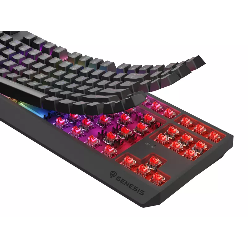 Teclado gaming GENESIS Thor 230 TKL USB + RF Wireless + Bluetooth QWERTZ preto