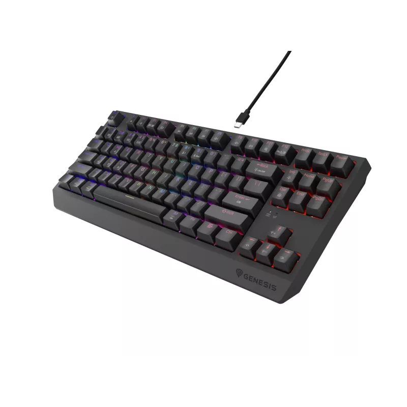 Teclado gaming GENESIS Thor 230 TKL USB + RF Wireless + Bluetooth QWERTZ preto