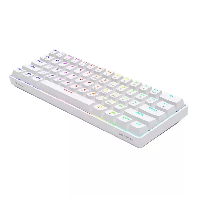 Teclado gaming Savio WHITEOUT X2 RED USB QWERTY mecânico 61 teclas