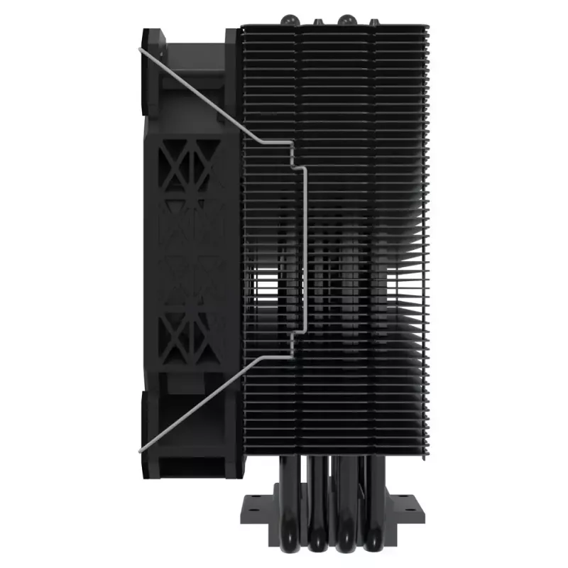 Arrefecedor de CPU a ar SAVIO Vortex X2 preto – ventoinha de 120 mm, altura 157 mm, PWM, compatível com LGA 2066