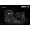 Arrefecedor de CPU a ar SAVIO Vortex X2 preto – ventoinha de 120 mm, altura 157 mm, PWM, compatível com LGA 2066