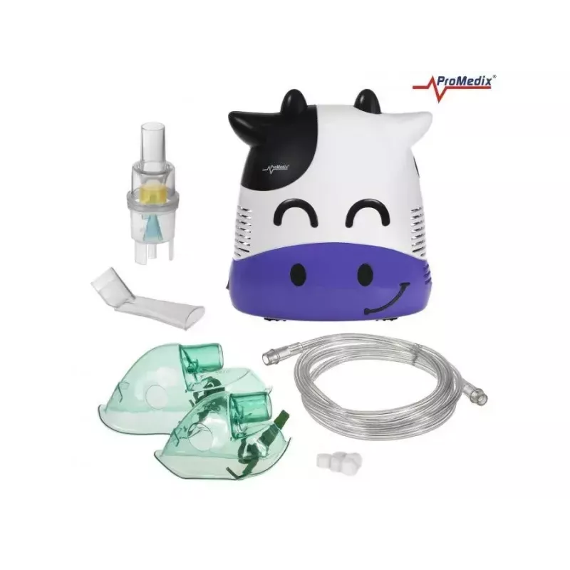 Nebulizador portátil ProMedix PR-810 compressor de ar, nível de névoa ajustável, design compacto