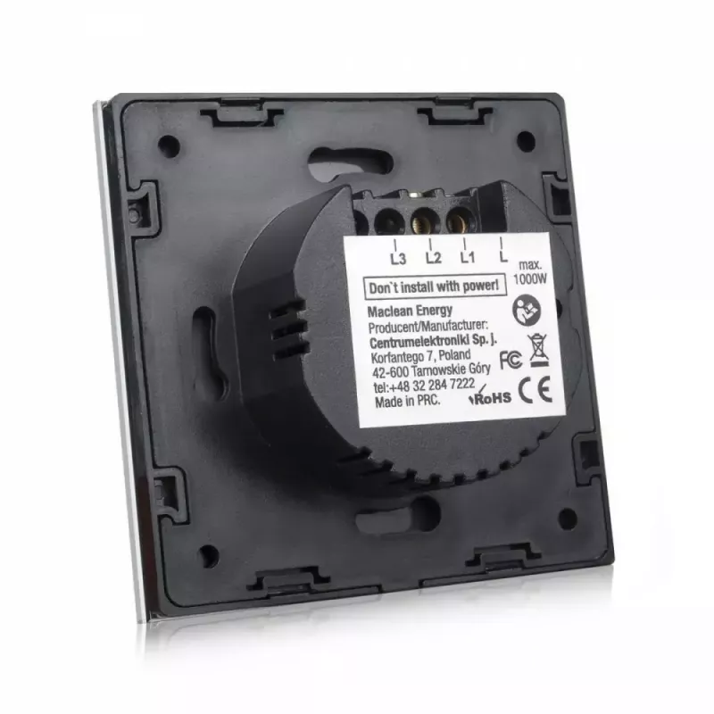 Interruptor de luz tátil MACLEAN MCE703W, frente de vidro, 1 função, 220V